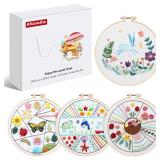 Afcancihe 4 Embroidery Kits, Cross Stitch Starter