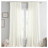 $24 Cream Colored Shabby Chic Curtains 84 inches L