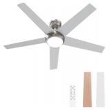 $130 Ceiling Fans with Lights, 52 Inch Low Profile