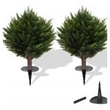 $45 Artificial Cedar Topiary Tree, Indoor Outdoor