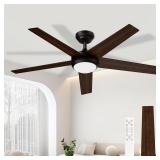 $130 Ceiling Fans with Lights,52 inch Low Profile