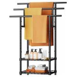 $43 Memobarco 44' Tall Standing Towel Racks, 3 Tie