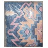 $125 8x10 Blue Tribal Area Rug Machine Washable