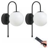 $79 Battery Operated Globe Wall Sconces Set of 2,