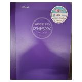 QTY 2 Tablets Notebooks 70 Pages Each Red Purple W