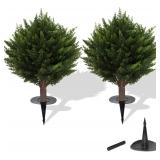 $45 Artificial Cedar Topiary Tree, Indoor Outdoor