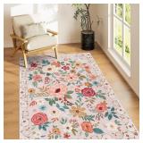 $31 DUKINO 3x5 Area Rug, Floral Rugs for Entryway,