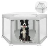 $36 58.3'x58.3'x29.9' Large Dog Playpen Indoor, Ex