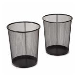 $27 6 Gal. Round Mesh Trash Can Recycling Bin (2-P