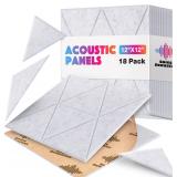 $37 18 Pack Self-Adhesive Acoustic Panels, 12'x 12