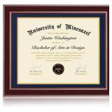 $55 16x20 Diploma Frames 14x17 with Blue Mat, Fits
