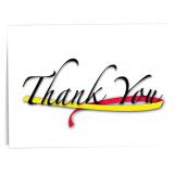 $23 QTY-3 12 Virus Awareness Ribbon Thank You Card