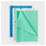 $16 Qty: 6 20ct Stars White/Green/Blue Tissue...