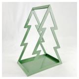 $17 QTY-2 Metal Christmas Tree Tray Green...
