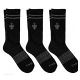 $24 Qty-3 Bombas mens medium black crew socks