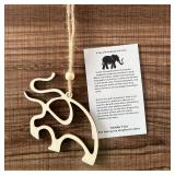 $10 Friendship Elephant Ornament, Wooden...