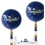 $7 NICROLANDEE Graduation Navy Blue Party...