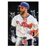 $20 Bryce Harper Poster Baseball Portrait Art...