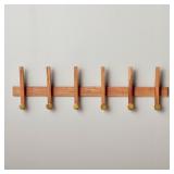 $30 26 Wood & Brass Hook Rail - Hearth & Hand...