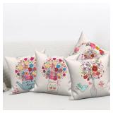 $10 Spring Flower Pillow Covers 16x16 Inch Set...