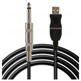 $11 USB Guitar Cable, USB Guitar Cord Male to...