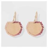 $8 Woven Geo Shape Drop Earrings - Universal...
