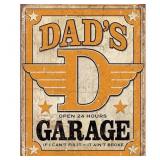 $15 Dad's Garage Metal Sign 12x16