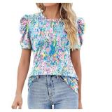 $9 Ivicoer Puff Short Sleeve Shirt for Women...