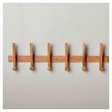 $30 26 Wood & Brass Hook Rail - Hearth & Hand...