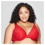 $22 Women's Plus Size Lace Plunge Push Up Bra -...