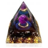 $15 Orgone Pyramid,Amethyst Obsidian Orgonite...