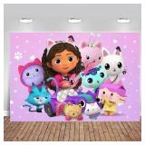$15 180x120cm Gabby Dollhouse Backdrop Kids...