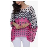 $23 Ckikiou Plus Size Sheer Blouse (One Size)
