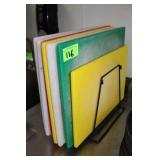 (7) Assort. Cutting Boards w/Stand