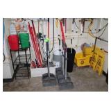Janitorial Lot; Brooms, Squeegees, Dust Pans,