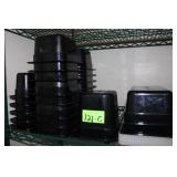 Black Resin Food Storage Containers (5) 7"x4"x4"D,