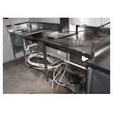 Stainless Steel Beverage Station w/Small Sink,