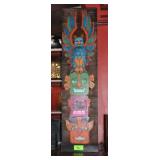Wooden "Totem" Panel, Lighted, Approx. 64"H x 16"W