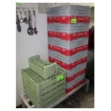 (17) Glass Packs, (1) Utensil Holder