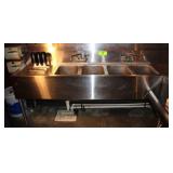 Krowne 4-Compartment Bar Sink w/Drainboards