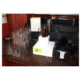 Assort. Lot; Beer Glasses, Martini Glasses,