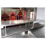 Stainless Steel Double Deck Serving Counter,