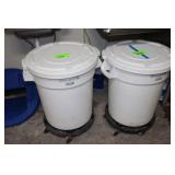 (2) Rubbermaid Commercial Bulk Storage Containers