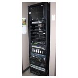 Equipment Rack with AV & Security Electronics;