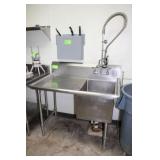 Stainless Steel Utility Sink w/Drainboard
