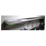 Stainless Steel Shelf, Approx. 96"W x 12"D
