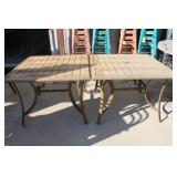 (2) Metal Patio Tables, Approx. 40" x 40" x 28"H