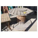 Wooden Cable Spool Table; 58" Dia. x 36"H