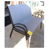 (2) Metal Framed Patio Benches Approx. 45"W x