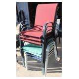 (8) Metal Framed Patio Chairs